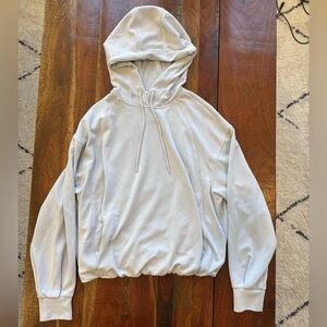 Athleta Seasoft Bubble Hem Hoodie - Light Blue